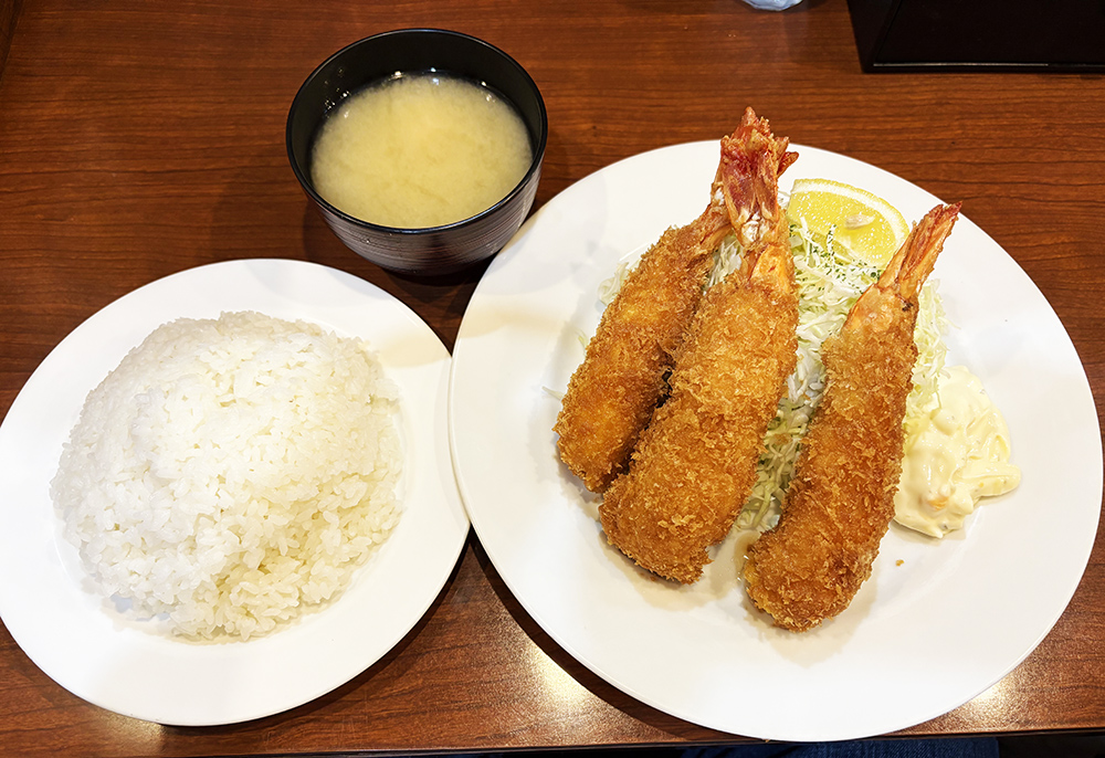 エビフライ定食